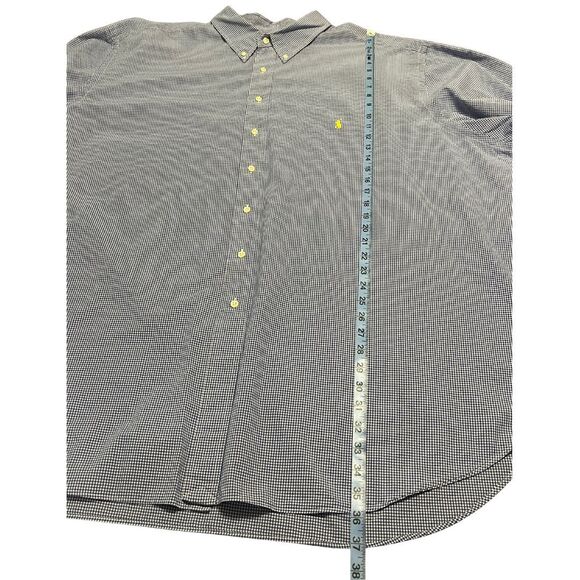 RALPH LAUREN Gingham Button Down Shirt Yellow Pony 4XLT Long Sleeve Classic Fit - Picture 12 of 13